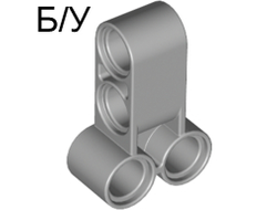! Б/У - Technic, Pin Connector Perpendicular Double 3L, Light Bluish Gray (32557 / 4211714) - Б/У