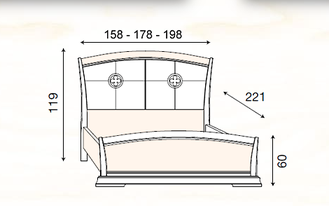 КРОВАТЬ PALAZZO DUCALE  140*200  71CI13LT