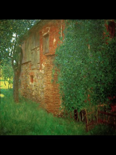 Купить греющую картину с фото репродукции Густава Климта Загородный дом