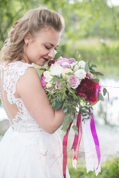 Букет невесты & Бутоньерка № 1345