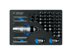 Набор вставок (бит) и ударная отвертка, ложемент, 43 предмета KING TONY 9-4143FRV