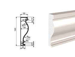 Фасадный молдинг из пенополистирола LEPNINAPLAST МВ-140/8
