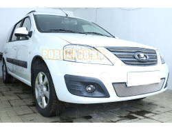 Защита радиатора для Lada Largus 2019-2021 (4 части) chrome верх