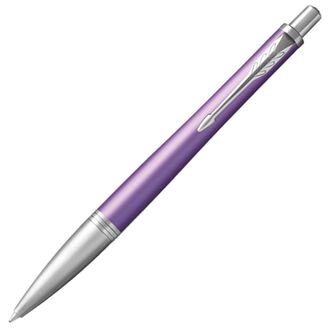 Ручка подарочная шариковая PARKER "Urban Premium Violet CT", фиолетовый корпус, хромированные детали, синяя, 1931623