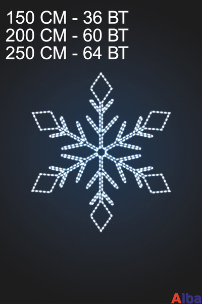 Световое панно Снежинка - 6 2,5 м