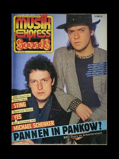 Musikexpress Sounds Magazine March 1984 Udo Lindenberg Иностранные музыкальные журналы, Intpressshop