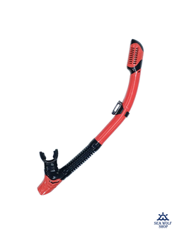 Трубка для дайвинга H.Wind силикон сухая красно-черная