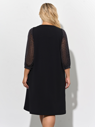 Платье 0218-2 чёрный кристалл.