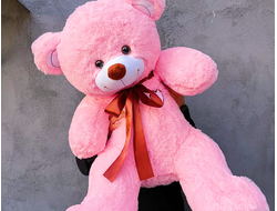 Большой плюшевый медведь 135 см розовый Феликс