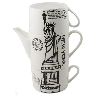 Чайник с двумя кружками Нью-Йорк