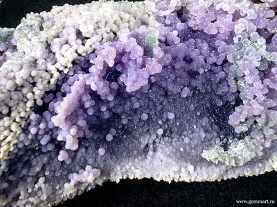 "Виноградный" халцедон (grape chalcedony), аметист . Индонезия. ААА