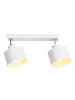 Настенно-потолочный спот в стиле лофт TR 8141/2 WH белый E27*2 max 40W 340*120*180