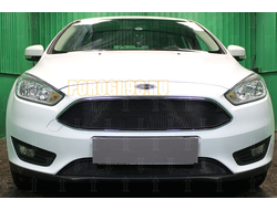 Защита радиатора Ford Focus III рестайлинг 2014- black низ