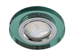 Светильник встраиваемый Ecola DL1650 MR16 GU5.3 круг стекло Изумруд/Хром 25x95 FR1650EFF