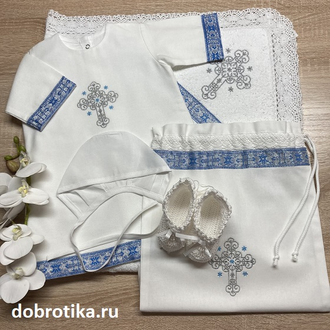 Тёплый или стандарт набор для Крещения мальчика "Рождество", комплектация на выбор, цена от 3550 руб.