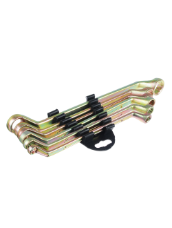 ЕРМАК Набор ключей накидных, 6 предм., 8x10 - 17x19мм, желтый цинк, пластик холдер