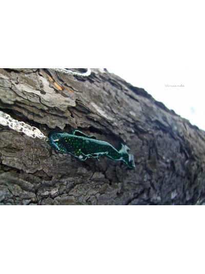 Подвеска "Рыба Древних" в тёмно-зелёной цветовой гамме