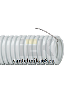 Труба гофрированная IEK ПВХ 20 с зондом (бухта 100м)