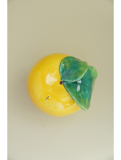 Яблоко с листом (желтое)