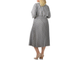 Женское платье с широким поясом и юбкой плиссе  Арт. 16912-9474 (Цвет серый) Размеры 50-64