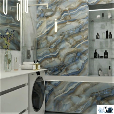 Керамогранит NB CERAMIC Portofino Dark Blue P2154 60 х 120 см серо - синий полированный