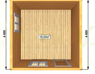 Каркасный дом 4х4 в Ангарске. Схема изнутри