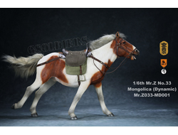 Монгольский конь (Лошадь) в динамичной позе - Коллекционная ФИГУРКА 1/6 scale animal model No.33:Mongolica (dynamic posture) (Mr.Z033-MD001) - Mr.Z