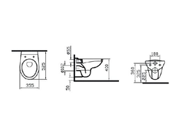 Комплект: сиденье с микролифтом VitrA Normus, панель смыва, цвет хром, 9773B003-7200