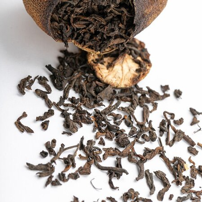 Чай пуэр в мандарине, Шу