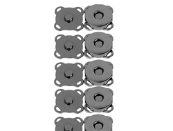 Магнитные пришивные кнопки для сумок и одежды, цвет черный, размер 18 мм, цена за 1 шт