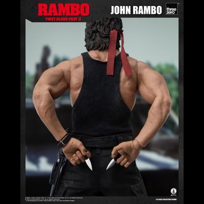 Джон Рэмбо в черном (Сильвестр Сталлоне)  - Коллекционная ФИГУРКА 1/6 scale John Rambo 2.0 (3Z03280W0) - Threezero