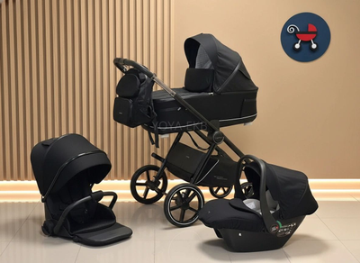 Детская коляска 3 в 1 Luxmom 812 Черный