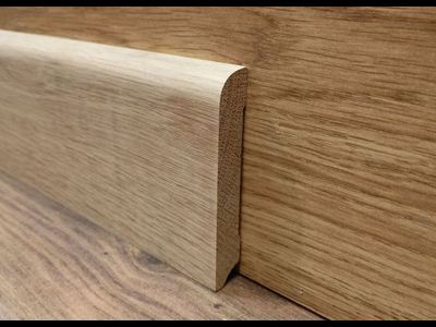 Плинтус прямой из массива дуба (Экстра) 90х16 , 100х16, 120х16