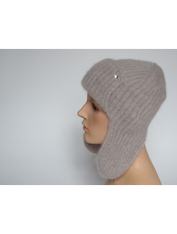 Шапка ушанка женская Vizio Италия 9020 UO бежевая