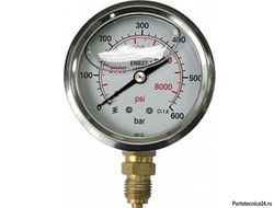 Манометр для АВД с вертикальным входом, 600bar, 1/4внеш, нерж.сталь