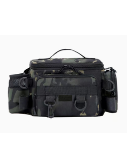 Сумка рыболовная зеленый камуфляж/ 28х12х17см