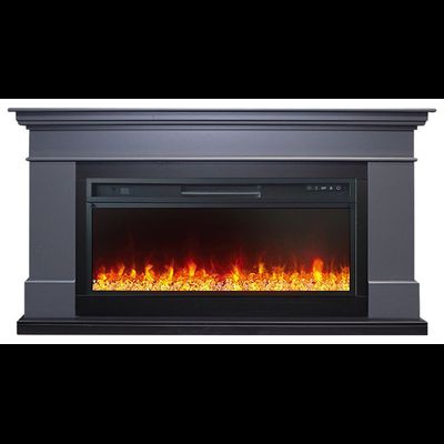 Линейный электрокамин California серый графит с очагом Vision 42 LED