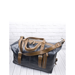Кожаная дорожная сумка Campora Premium dark blue (арт. 
4019-54)