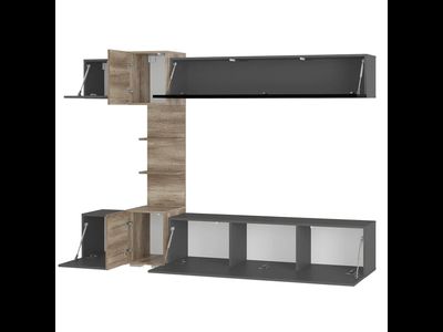 Гостиная Рейн (2200*1600*400мм) Графит/Дуб каньон