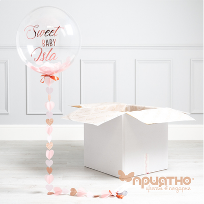 СЕТ ИЗ ВОЗДУШНЫХ ШАРИКОВ "Sweet Baby Pink"