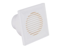 Трап ПП с сухим затвором (клапаном), с пластмассовой решеткой, цвет белый, серый