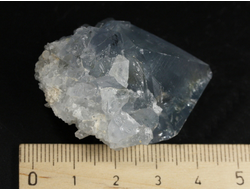 Целестин голубой, друза кристаллов, Мадагаскар (37*31*28 мм, 50 г) №37782