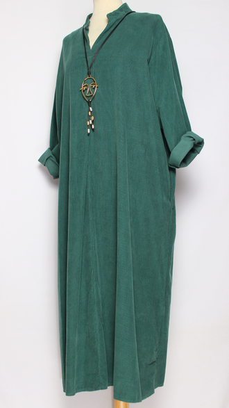 Платье Бохо вельветовое "СТОЙКА ЗАЩИП" малахит, винный до р.52