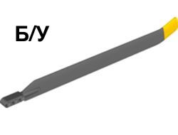 ! Б/У - Technic Rotor Blade Large Bent with 3L Liftarm Thick and Yellow Rubber Tip Pattern, Dark Bluish Gray (99013pb02 / 6387405) - Б/У
