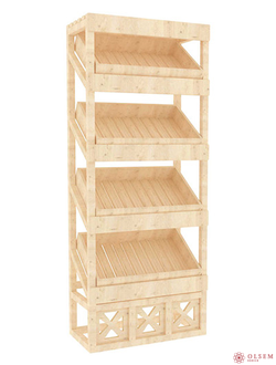 Стеллаж хлебный СХ-3, 800х480х2000мм