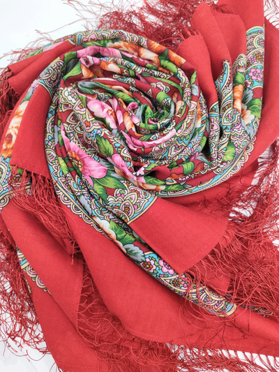 Павловопосадский платок У родного дома 1980-5