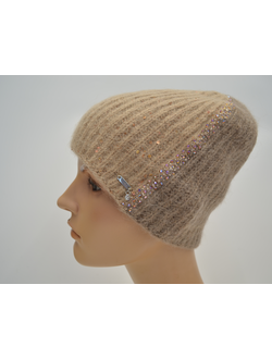 Шапка двухцветная Визио Италия 1641 коричнево ореховая