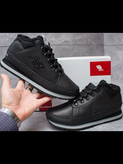 New Balance 754 Black Кожаные с мехом