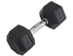 Гантель обрезиненная STARFIT DB-301 10 кг, черная