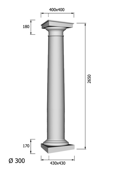 размеры KLN300-1 размером 300 мм